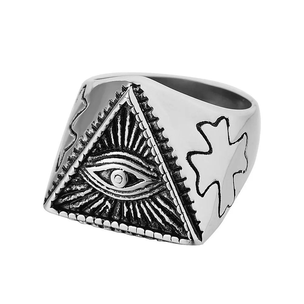 Кольцо мужское из нержавеющей стали в стиле панк винтажное египетское ювелирное