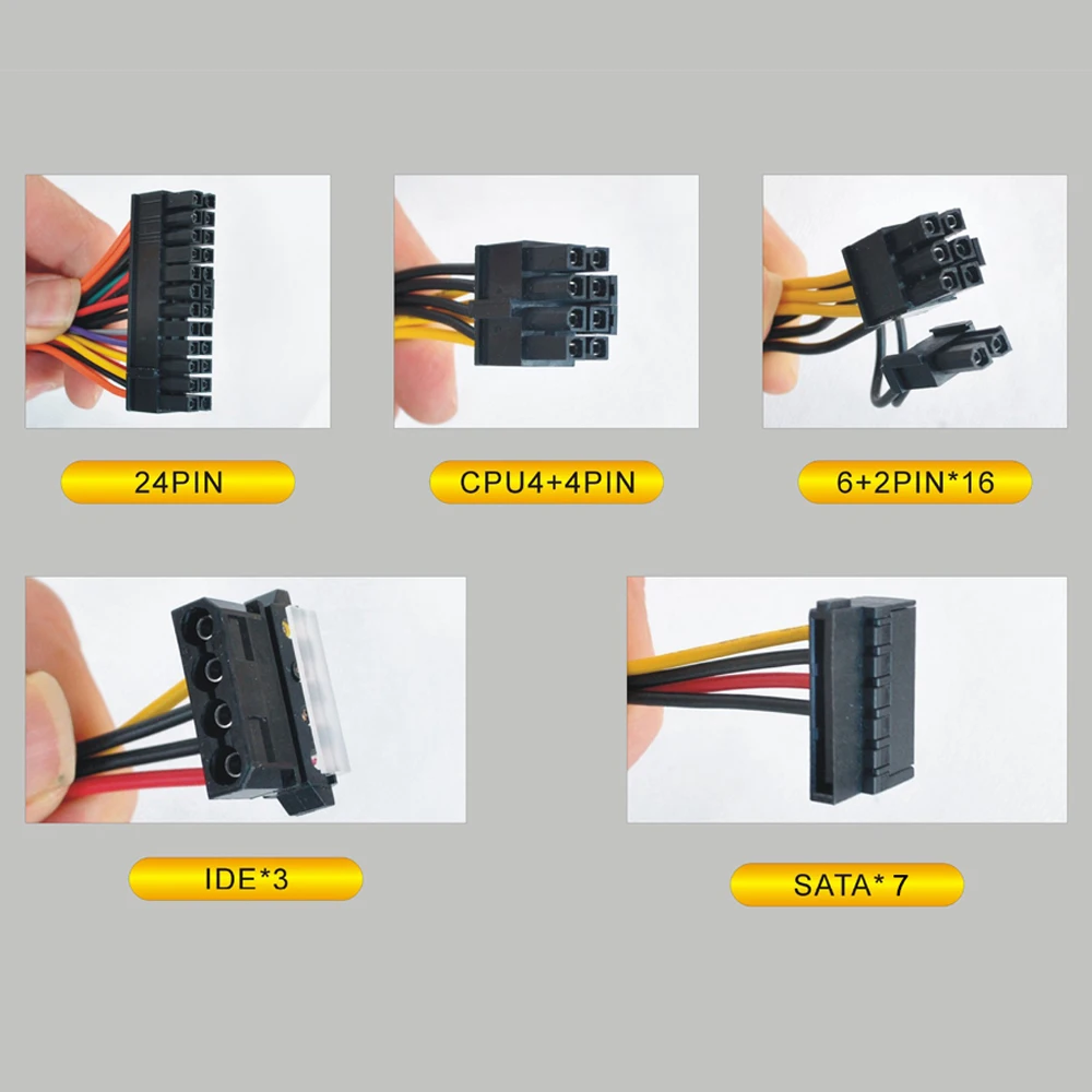 110 в 240 В 2600 Вт источник питания для майнинга PSU ATX 95% Эффективная поддержка 8