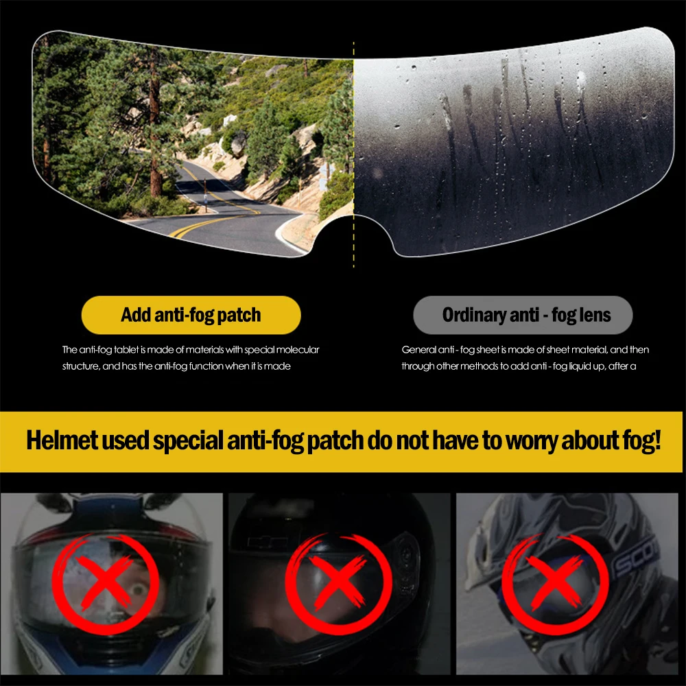 

Universal Motorcycle Helmet Optional Clear Rainproof Film Anti Rain Clear Anti-Fog Patch Screen for K3 K4 AX8 LS2 HJC MT Helmets