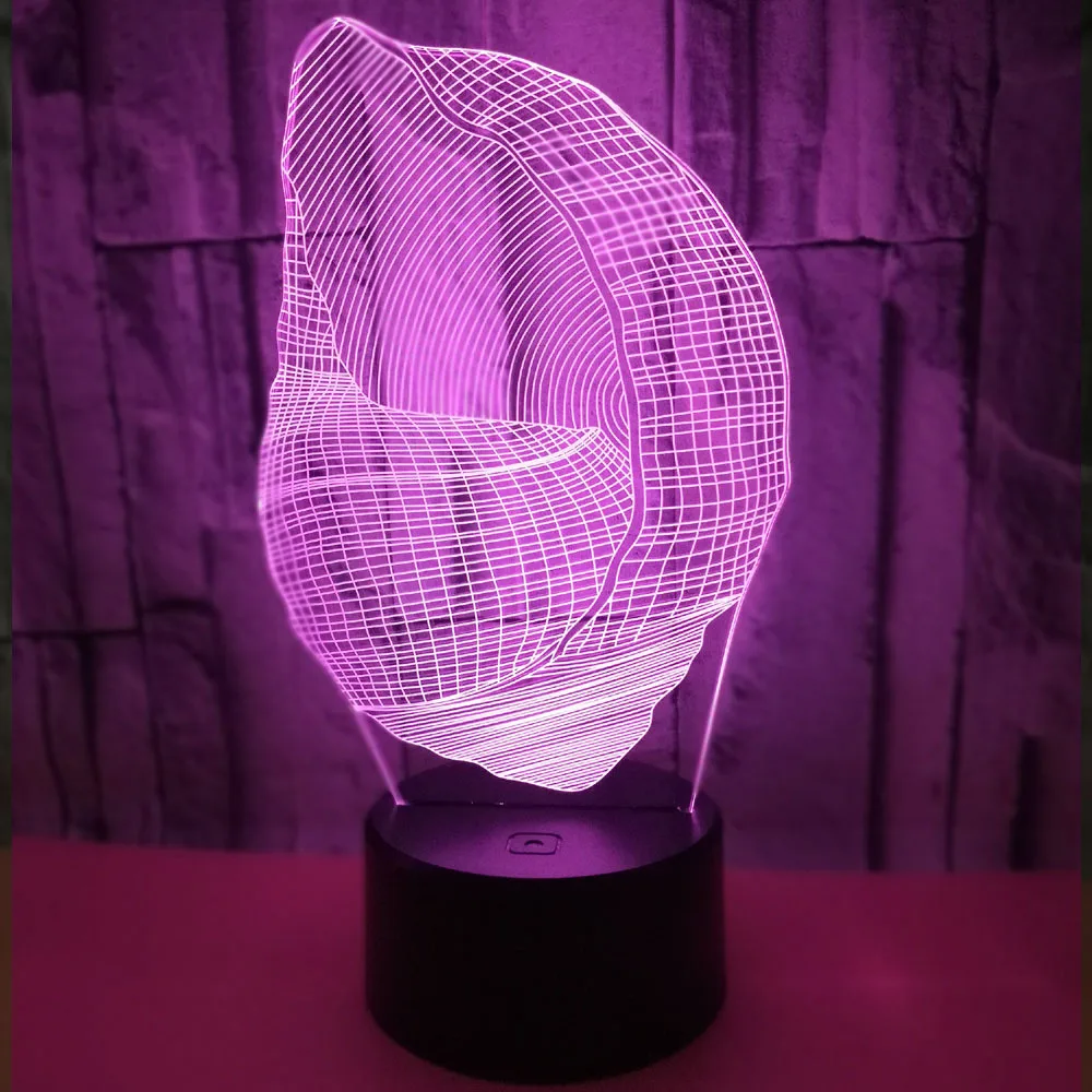 

Colorful Conch 3d Lamp Usb Led Night Light Christmas Gift for Baby Bedroom Decor Wholesale