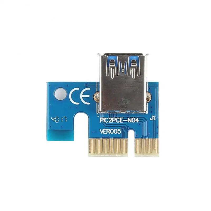 

6PCS Riser Card USB 3.0 Pci-E Riser Adapter Card PCI-E Express 1X 4X 8X 16X Extender Riser Card Adapter SATA Power Cable