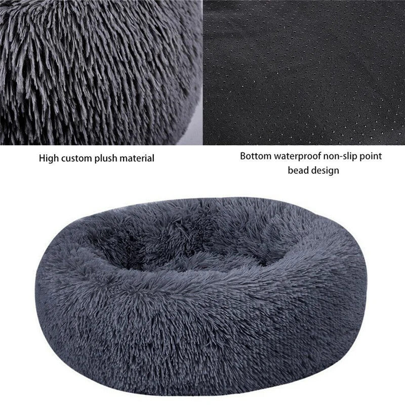 Plush Donut Bed For Pet | Donut Dog Bed | Donut Cat Bed