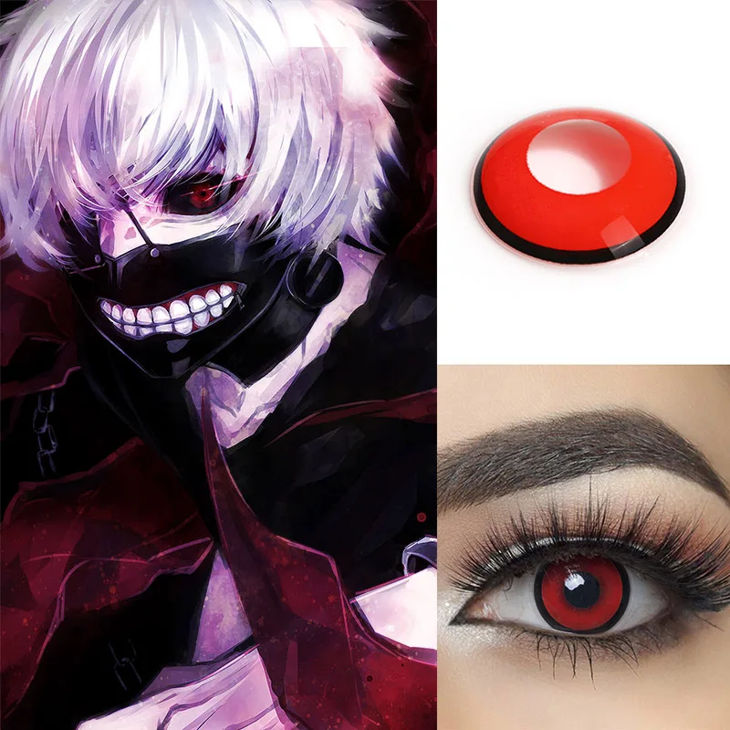 Цветные контактные линзы для косплея аниме цветные ed черного дворецкого глаза