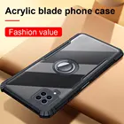 Акриловый защитный прозрачный чехол для Huawei P40 Lite, E, P30 Pro, Y5P, Y6P, Y7P, A8P, Y6S, Y8S, Y9S, Y6, Y7, Y9, чехол для телефона с кольцом-держателем