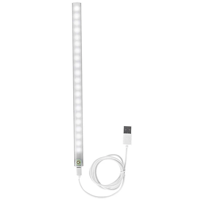 

USB 30CM 6W LED Rigid Strip Hard Bar Light Tube Lamp DC5V+Touch Switch Dimmer White