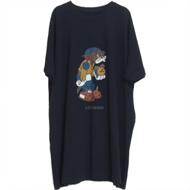 

Women's 2021 Summer New Loose Round Neck Printing Casual Plus Size T-shirt Round Neck Cotton And Linen Plus Size Dress