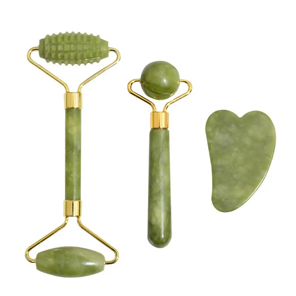 

Natural Jade Push Double-Headed Roller Massager Set Beauty Device