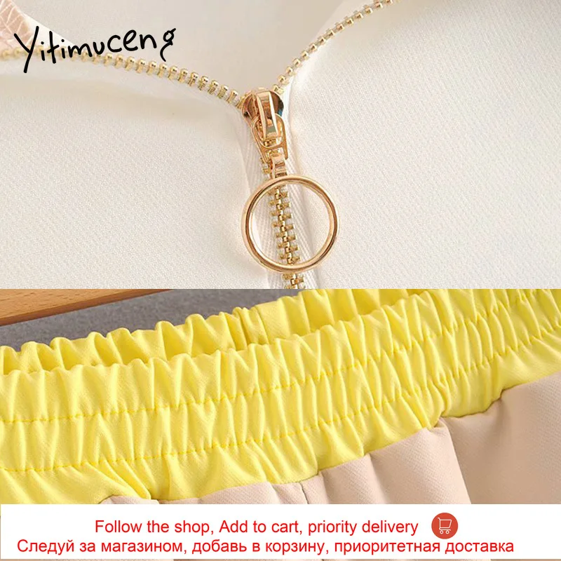 

yitimuceng new womens tracksuit set 2020 loose lounge wear women casual two piece set autumn street style tops and jogger suit