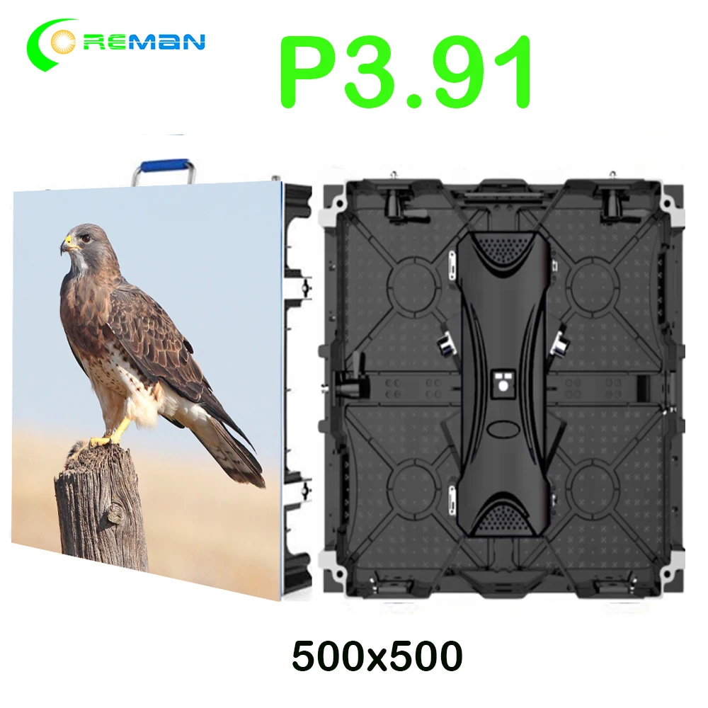 P3.91 полноцветный светодиодный настенный дисплей 500*500 мм экран 1/16 сканирование|video