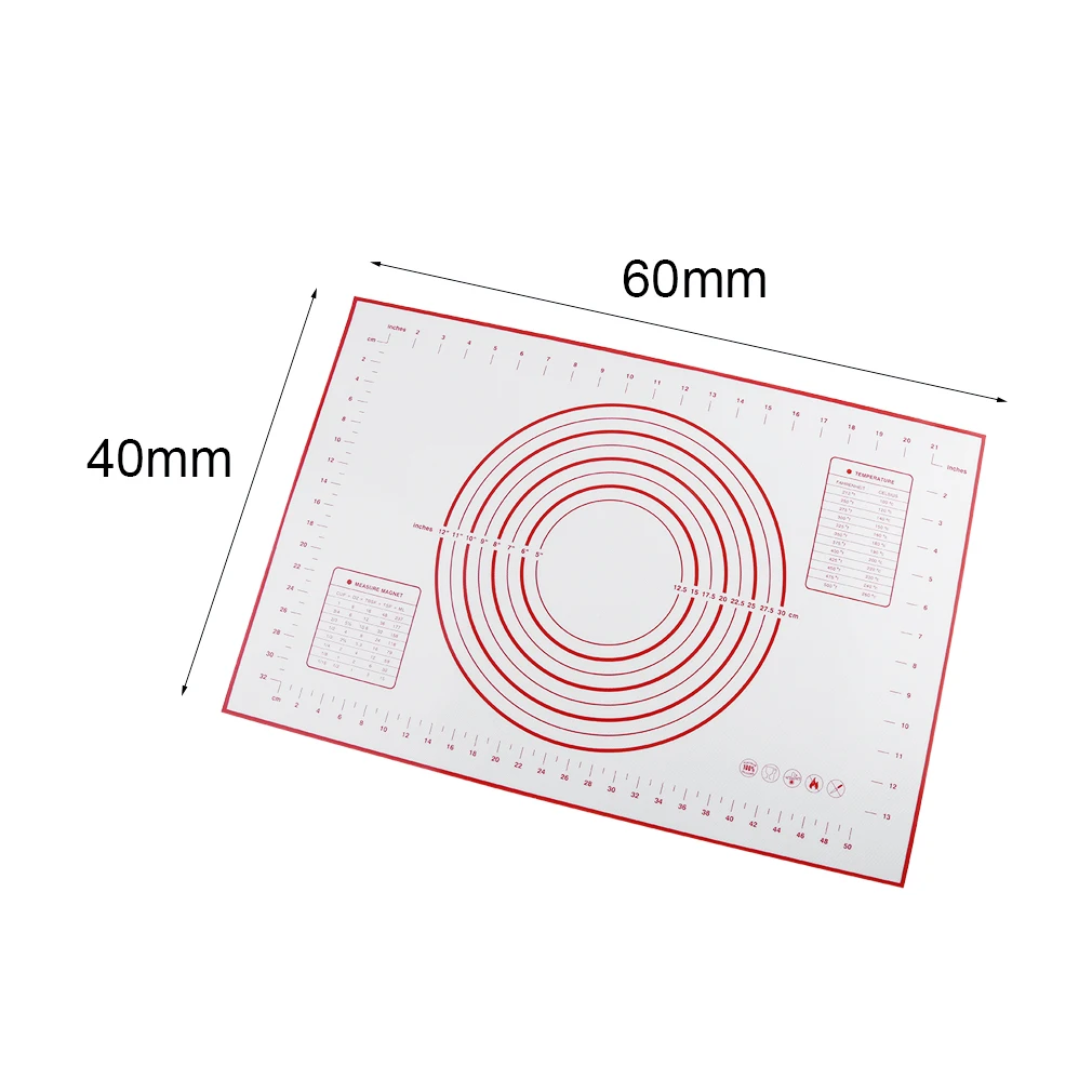 

40x60cm Silicone Pad Baking Mat Sheet Extra Large Baking Mat For Rolling Dough Pizza Dough Non-Stick Maker Holder Kitchen Tools