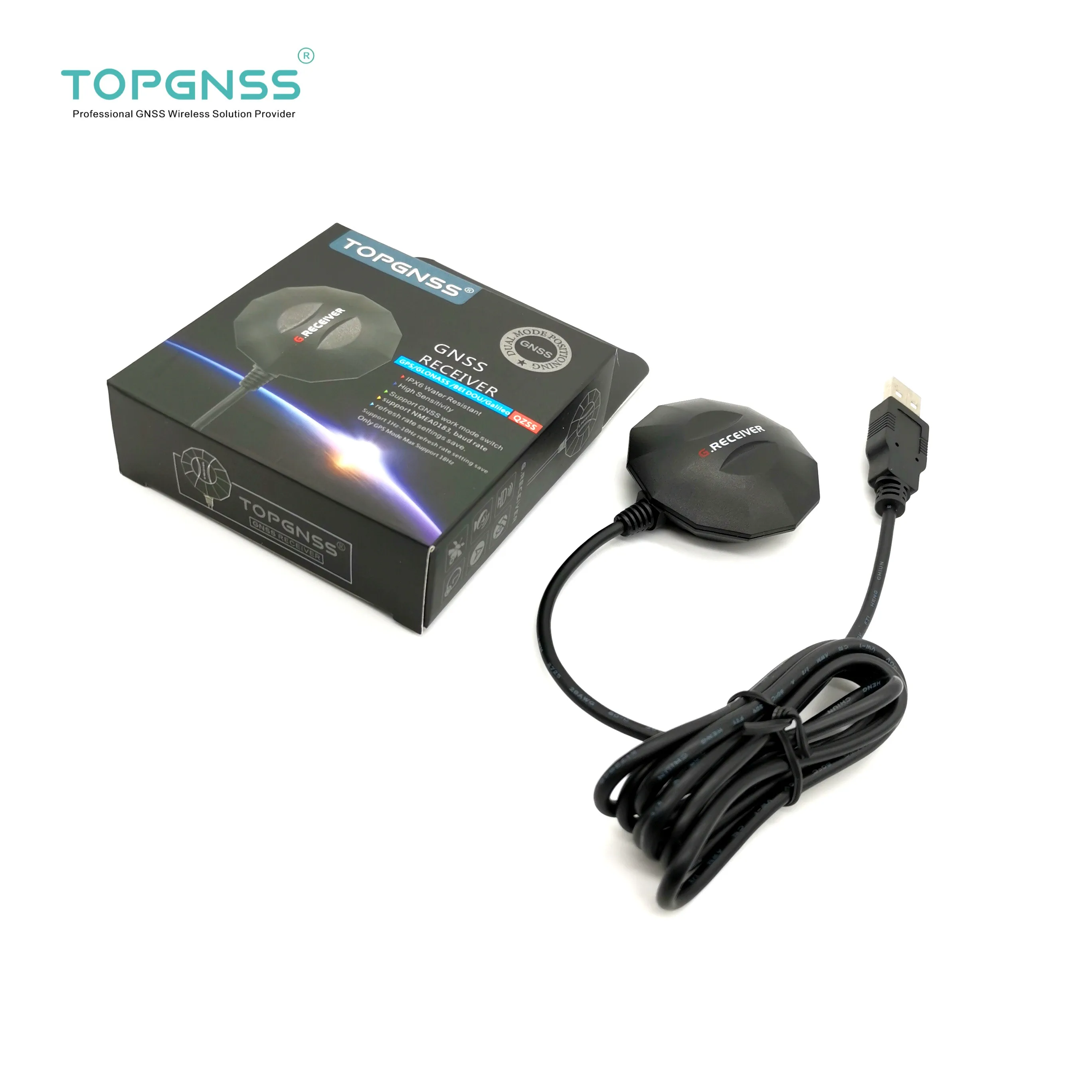 USB GPS GLONASS приемный модуль антенна GNSS100G GNSS антенный приемник TOPGNSS | Автомобили и