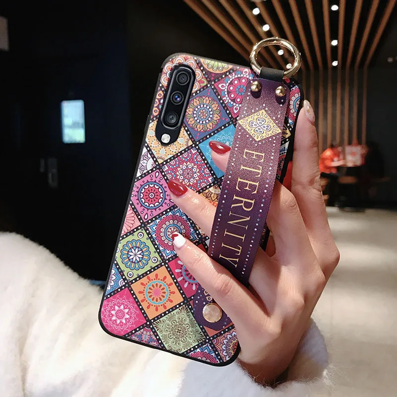 Для Galaxy S10 ремешок на запястье кронштейн чехол для телефона samsung Galaxy S10 S10E S10 Plus S9 S8 Plus Note 8 9 силиконовый чехол - Цвет: 9