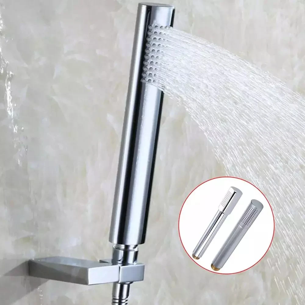 

Mordern Style Bathroom Stainless steel + Copper Hand Held Shower Heads Chrome Top Spray Rain Shower Heads