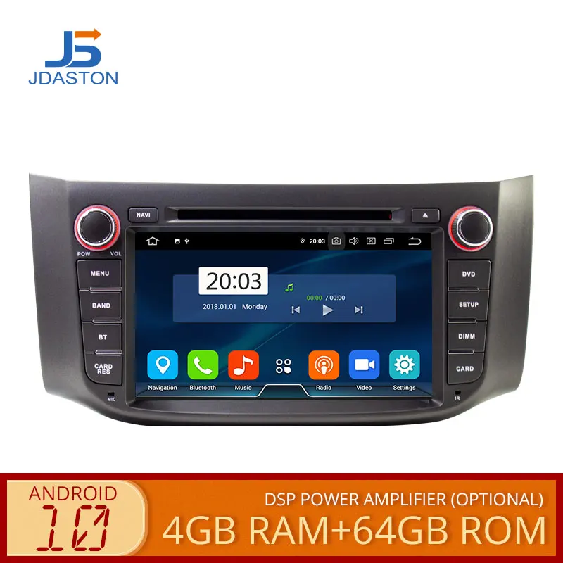 JDASTON Android 10 автомобильный мультимедийный плеер для Nissan Sylphy Sentra 2012 2016 Pulsar аудио WIFI