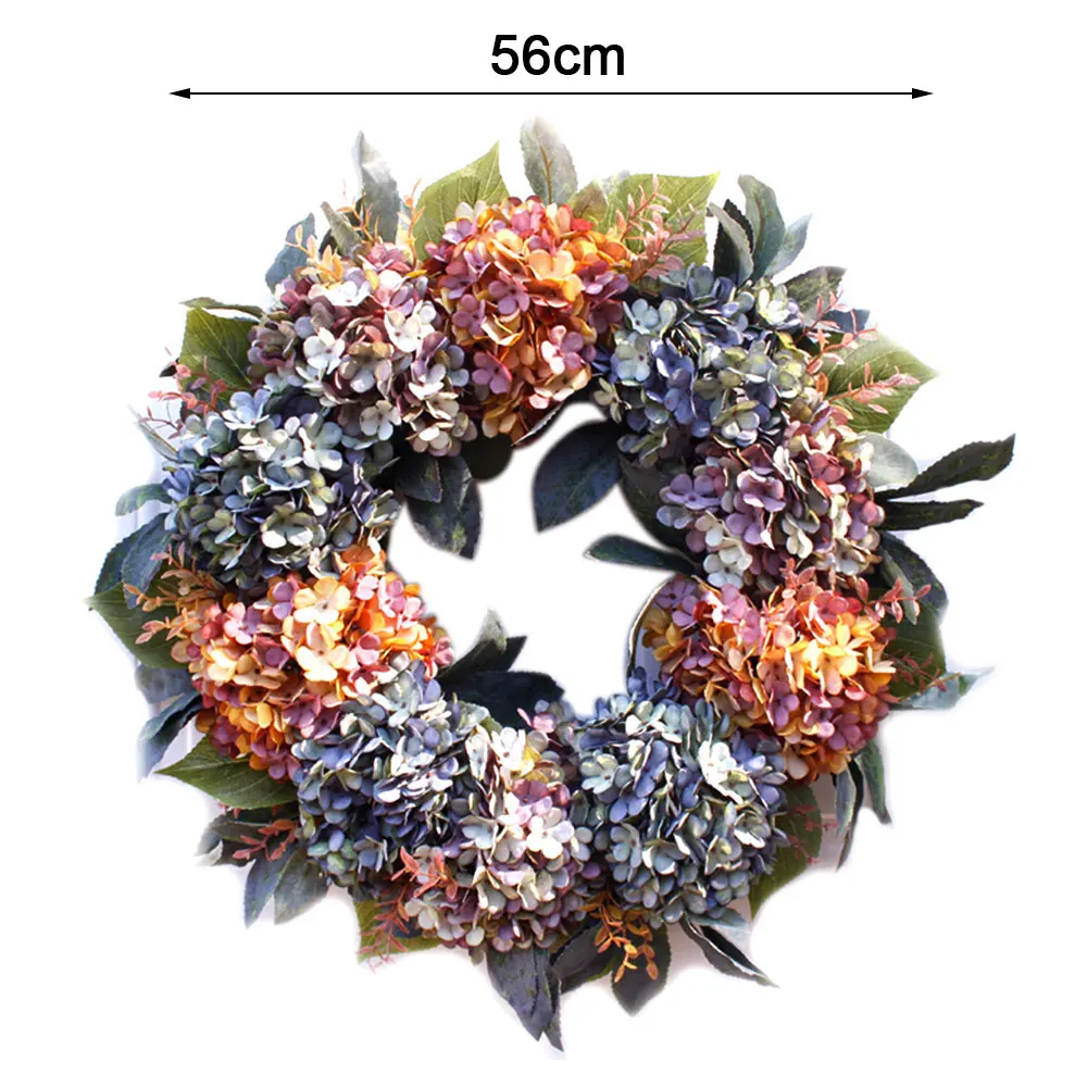 

Christmas Decoration Wreaths Front Door Home decor with Green Leaves Farmhouse Outdoor Summer Hydrangea Party Wedding Wreath New