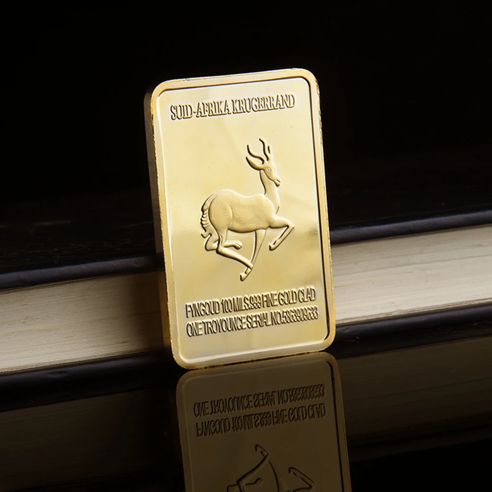 Рисунок льва оленя с акриловой коробкой металлический Сувенир Монета бар