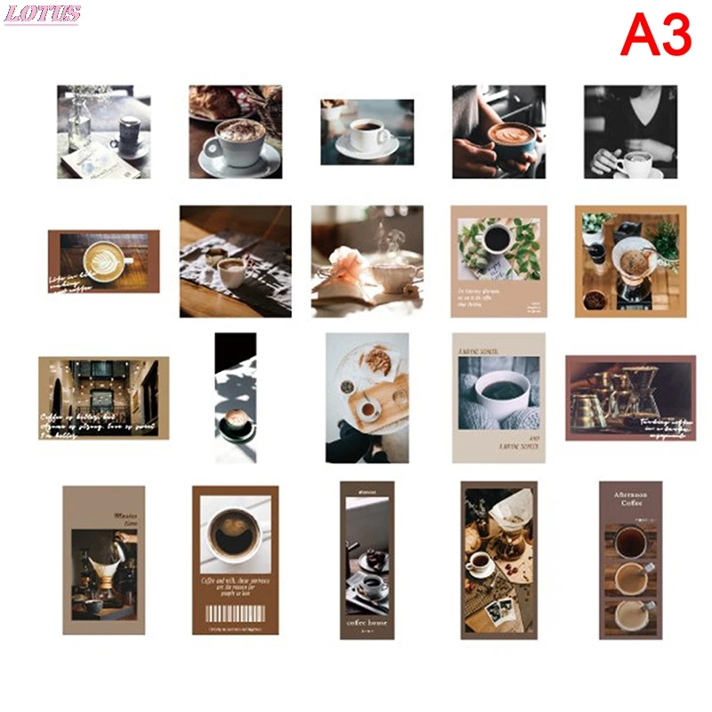 

40 Pieces / 1 Set Of Creative Stationery Stickers Retro Cafe Bread Garbage Diary Decoration