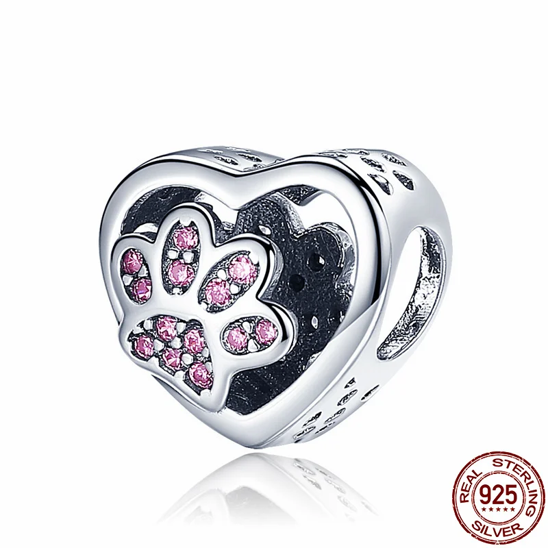 

CodeDog 925 Sterling Silver Heart Charm Bear Beads Fit Original 3mm Bracelets DIY Pendant Charm Jewelry Making C1054