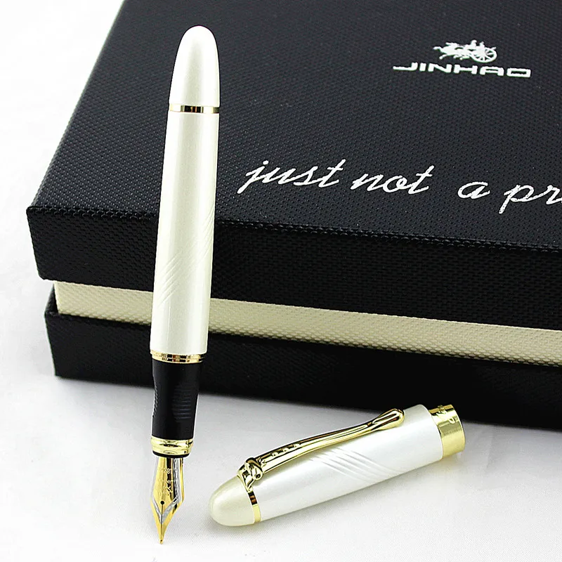 Jinhao X450 Роскошная красная с черной линией перьевая ручка высокого качества металлические чернильные ручки для офисных принадлежностей школьные принадлежности