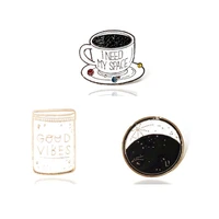 2021 promotion pin broche brooches speed sell tong for wish new japanese cartoon coffee drinks pizza drip brooch wholesale