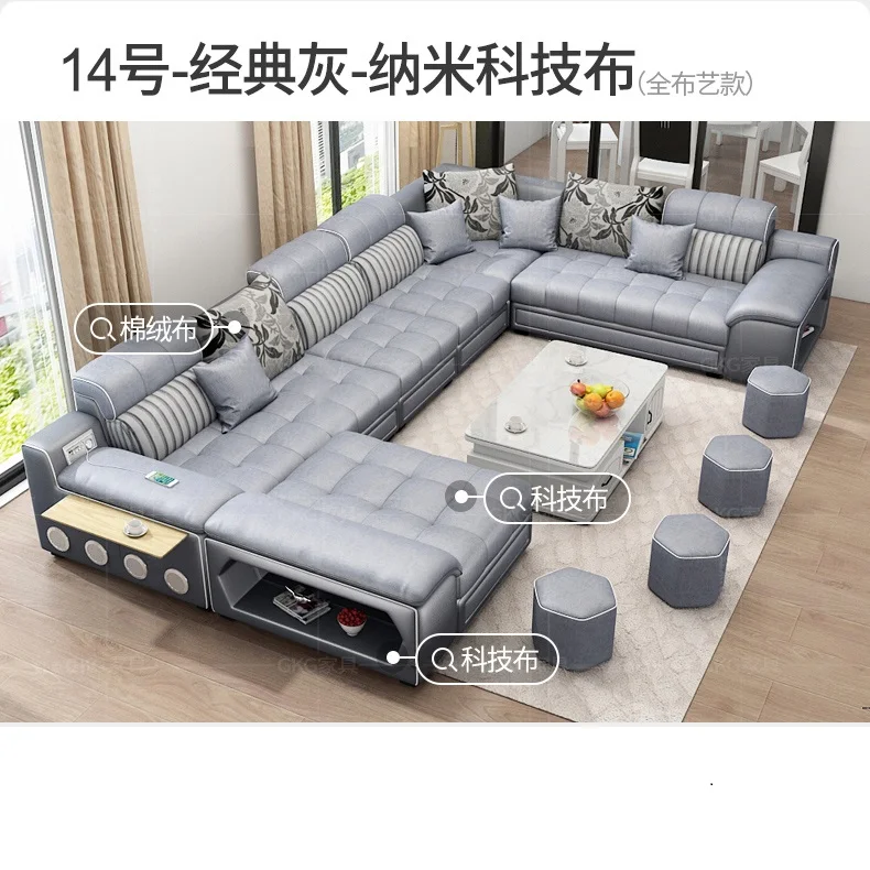 Бархатные диваны hanf из льняной пеньковой ткани секционные для гостиной набор