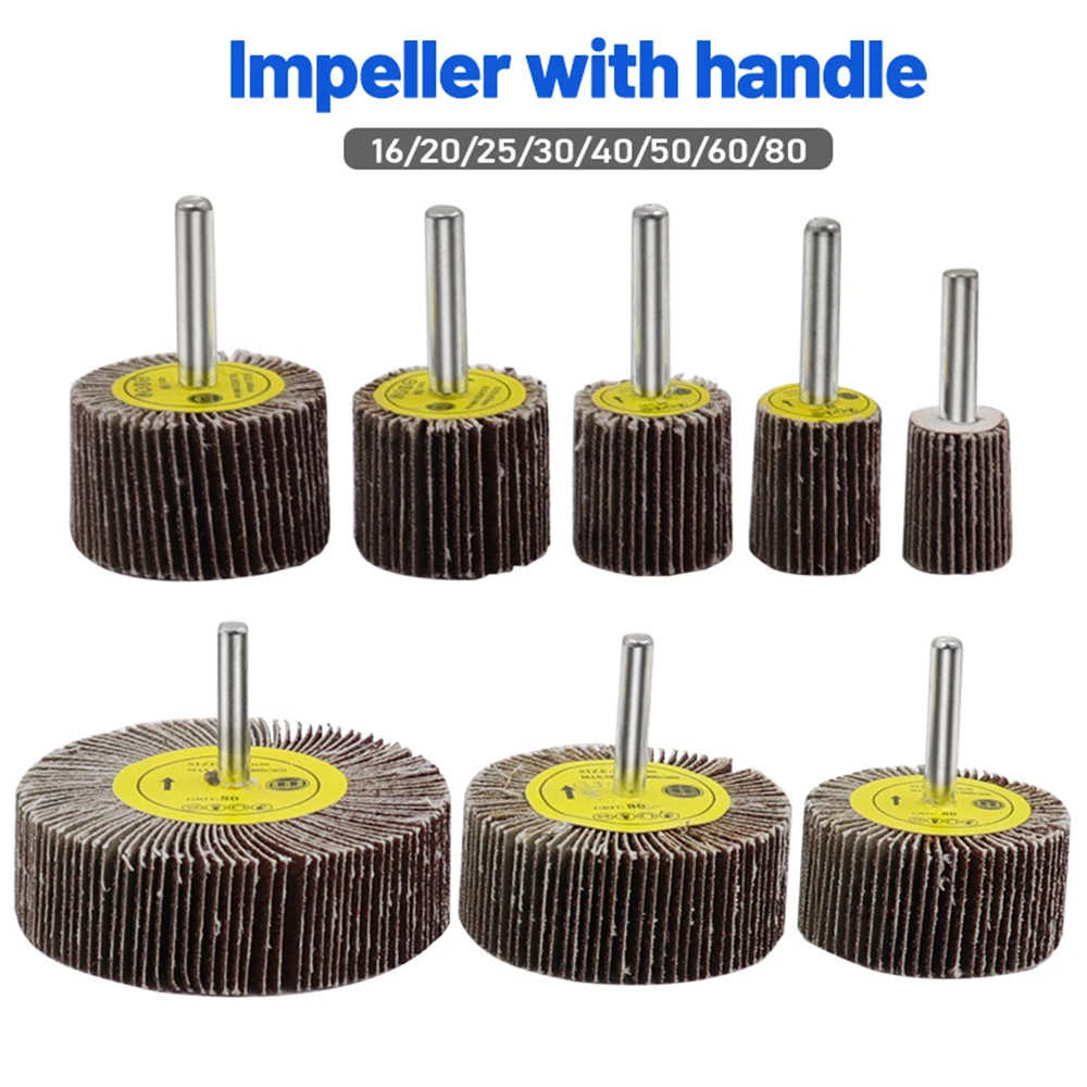 

16-80mm 80 Grit Sanding Flap Wheel Disc Abrasive Grinding Wheel Dremel Accessories Sandpaper Polishing Tools 6mm Shank For Drill