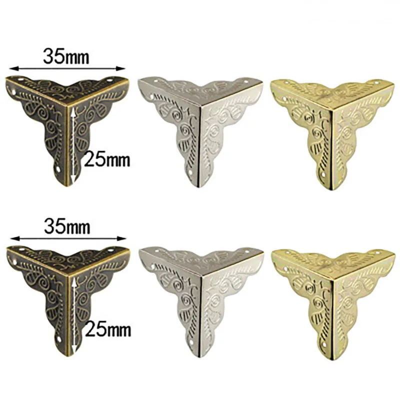 

4/8 Pcs Classical Corner Protector Furniture Hardware Accessories Wooden Cover Box Feet Table Supports Antique Corner Code
