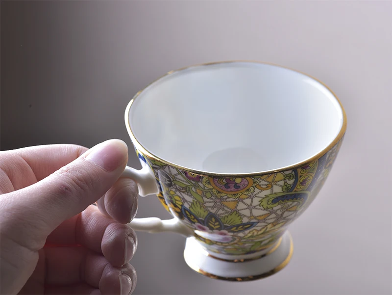 Черная чайная костяная китайская кофейная чашка в британском стиле для