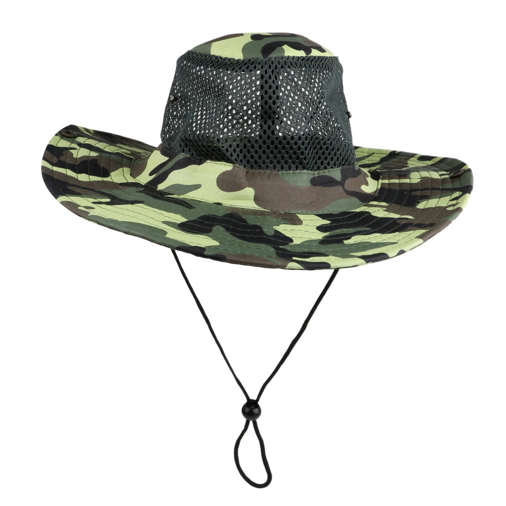 Летняя сетчатая Кепка Boonie Safari String Hap для мужчин женщин рыбалки пляжа кемпинга