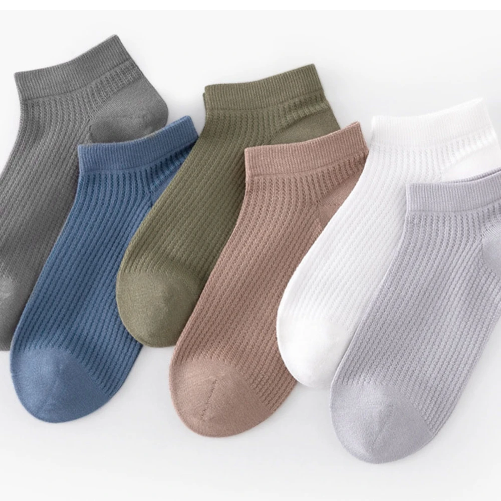 

Men's Socks Solid Color Cotton Boat Socks Summer Simple Thin Low Shallow Invisible Socks All-match No Show Socks
