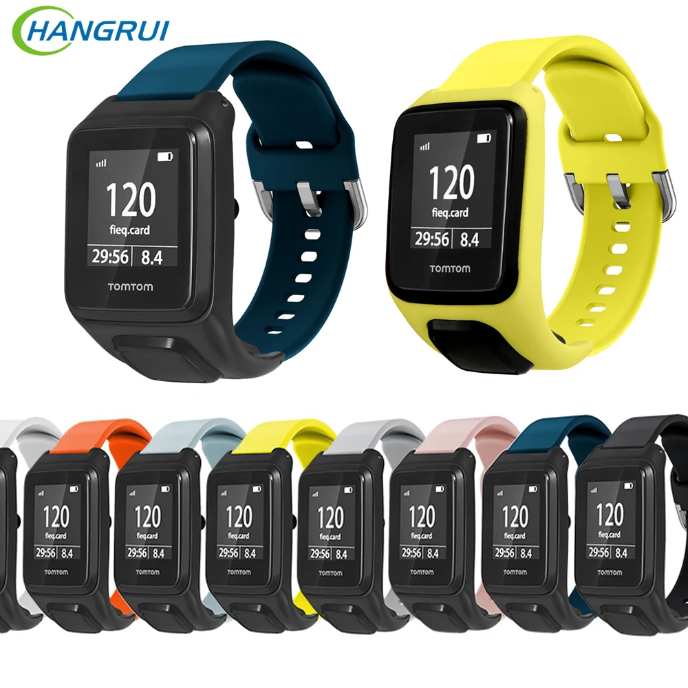 Hangrui силиконовый ремешок на запястье для TomTom Runner 3 Adventurer мягкий браслет часов