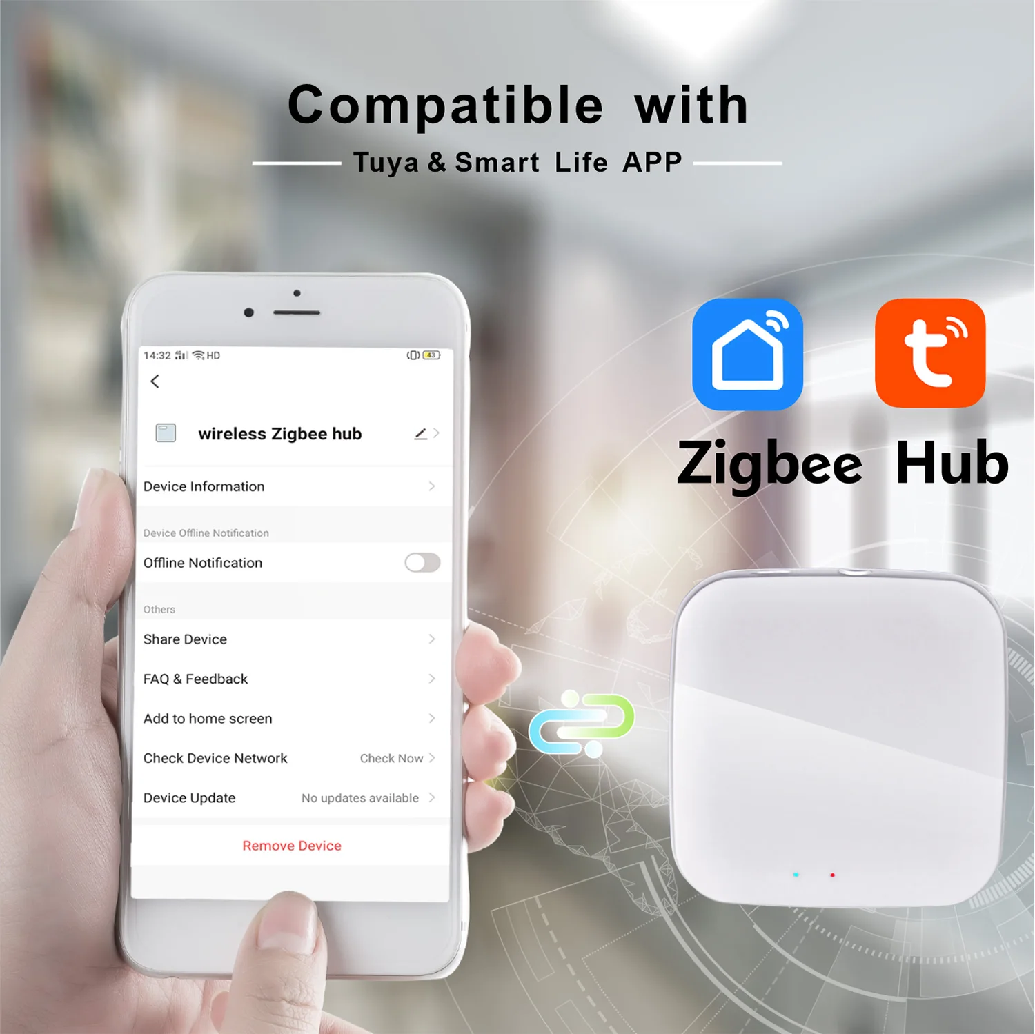 Беспроводной контроллер Loonas Tuya ZigBee хаб для умного дома работает с Alexa Google Assistant 3 0 |