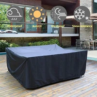 black outdoor garden furniture cover waterproof annti uv terrace table sofa dust covers rainproof waterproofoxford cloth