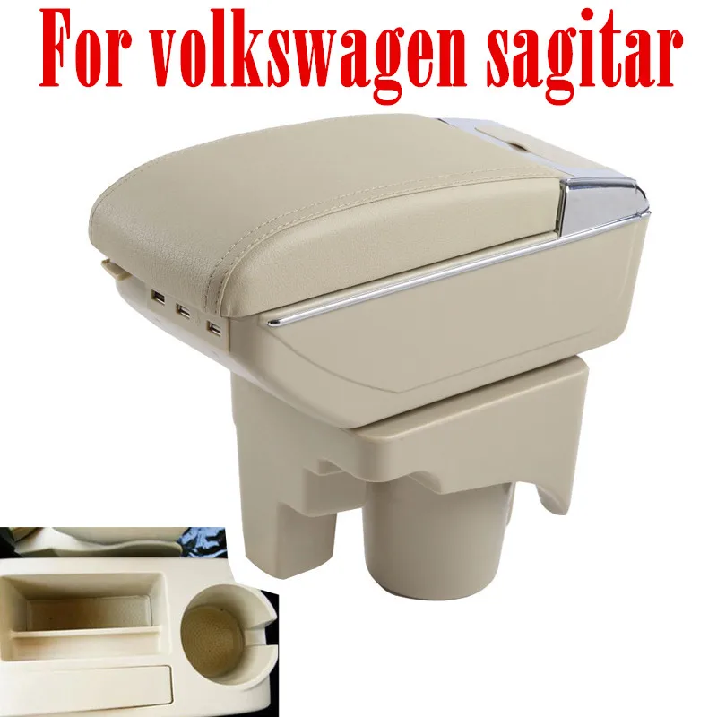 Автомобильный подлокотник центральный контейнер для хранения с USB volkswagen golf 6 sagitar