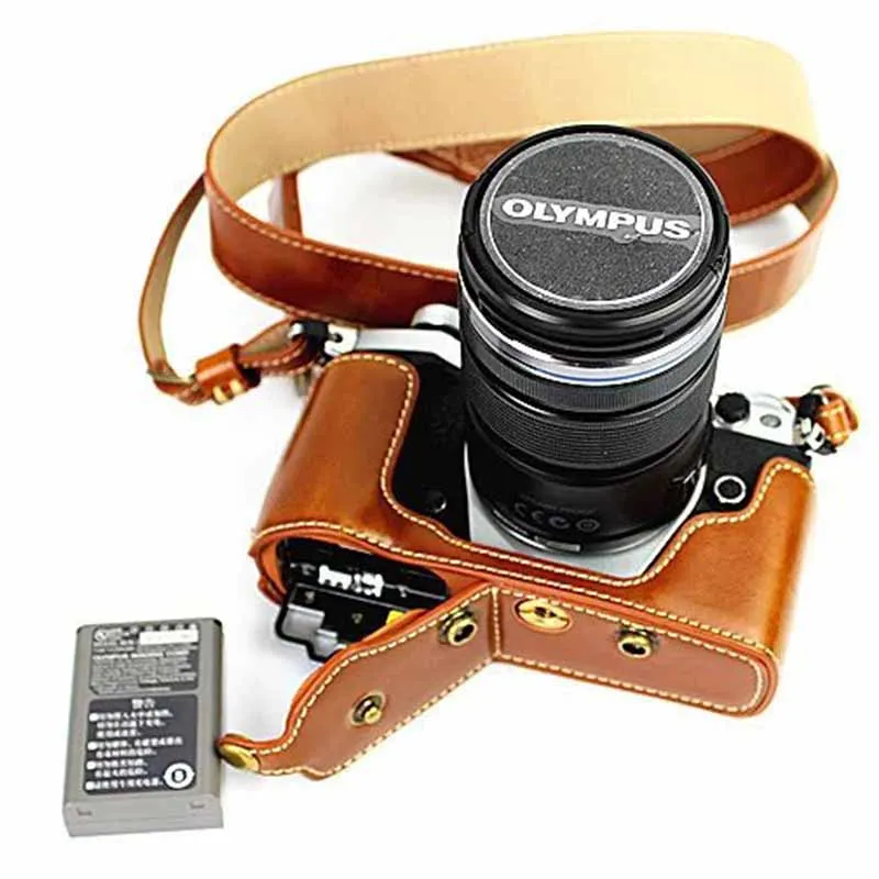Ретро чехол для камеры из искусственной кожи Em5ii съемный аккумулятор упаковка