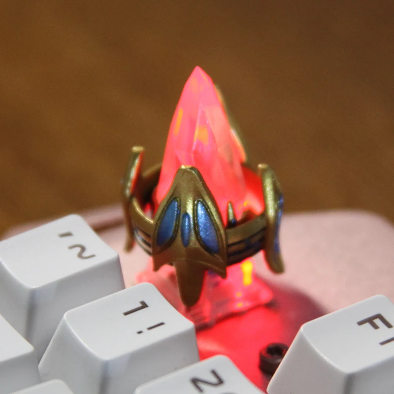 Handmade keycaps for Starcraft Personality Stereo Keycap Crystal Tower Cross Axis Game Mechanical Keyboard Keycap