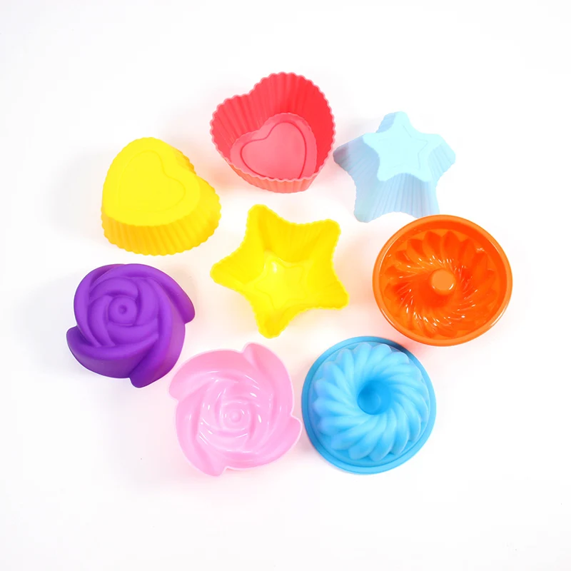 JOYLOVE с антипригарным покрытием 3 дюймов Выпекание Пан розы в форме сердца звезды