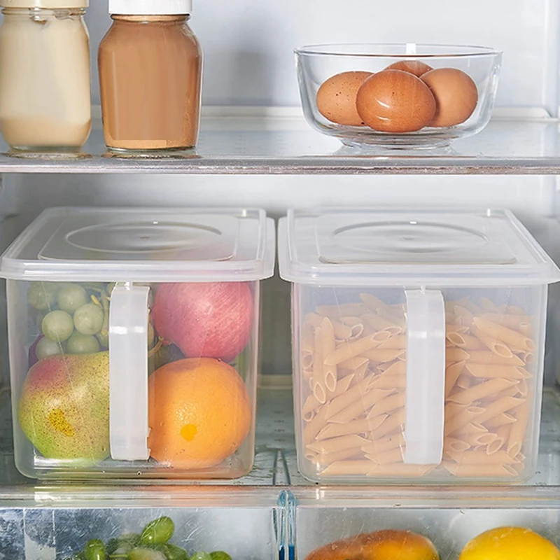 

2Pack Fridge Storage Saver,Stackable Organizer & 1x Round Plastic Clear Rotating Turntable Organization & Container Bins