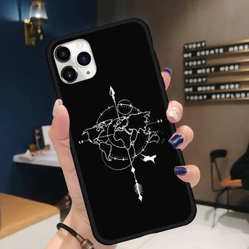 

World Map Phone Case for iPhone 11 12 pro XS MAX 8 7 6 6S Plus X 5S SE 2020 XR mini Funda