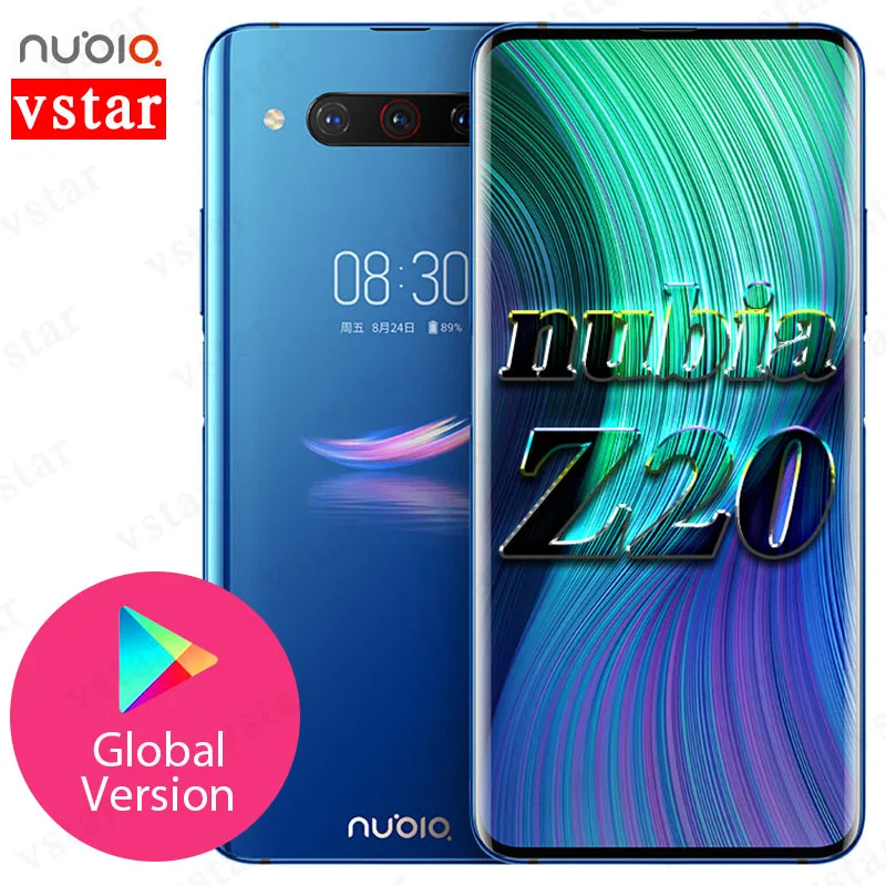 Мобильный телефон zte Nubia Z20 с глобальной версией 6 42 дюймов двойной экран 8 ГБ 128