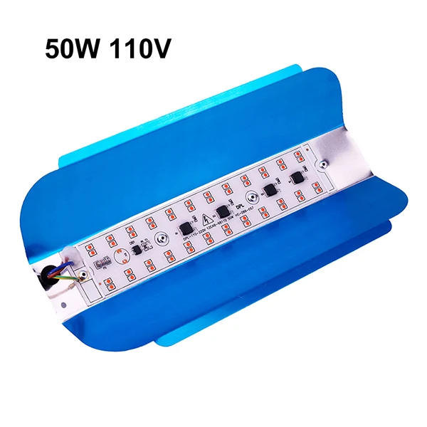50W 110V Светодиодный светильник для выращивания, COB, 100 Вт, полный спектр, светильник для растений, для улицы, IP65, водонепроницаемый, для выращивания, светильник для палатки, для помещений, фитолампа для выращивания растений - Испускаемый цвет: 50W 110V