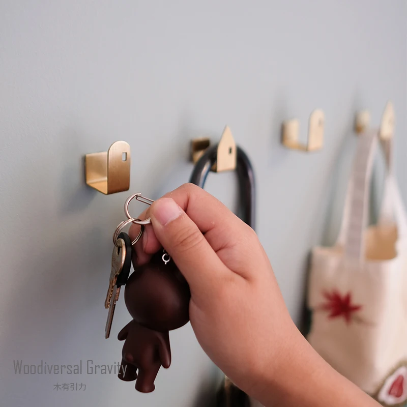 Небольшой дом латунный Крюк Бесплатная удар Ins ветер скандинавские креативные