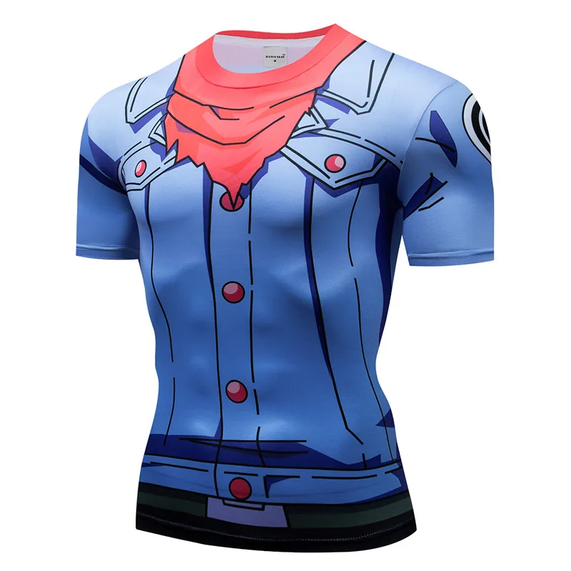 Футболки мужские компрессионные с 3D-принтом коротким рукавом для косплея |