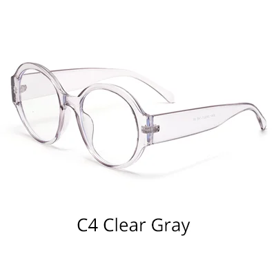 C4 Clear Gray Ralferty женские очки, очки в круглой оправе, синий светильник, блокирующие очки для компьютера, новые трендовые оправы для очков, близорукость W192141 - Цвет оправы: C4 Clear Gray