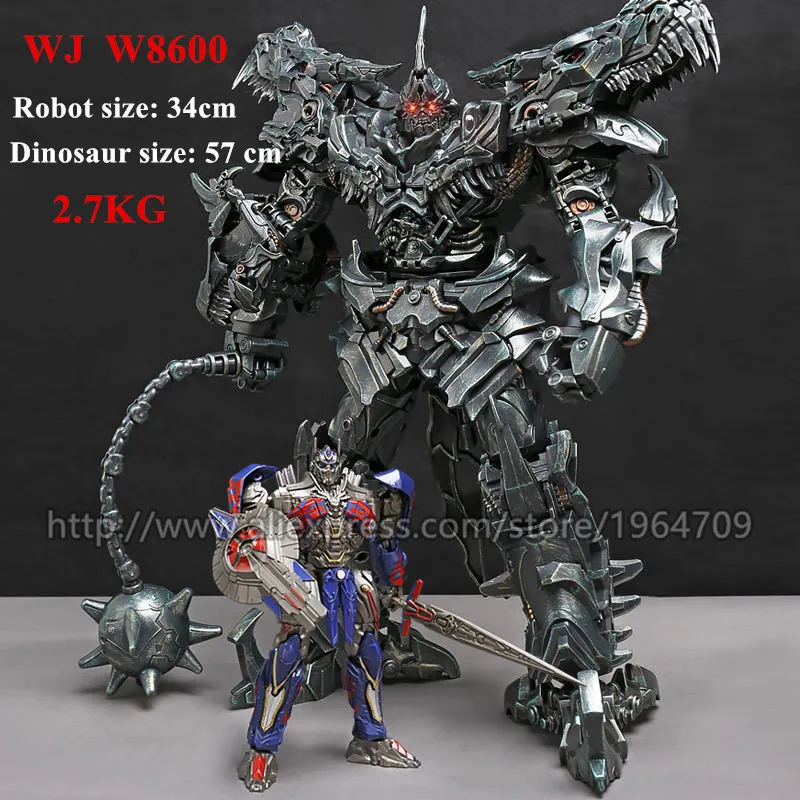 WJ W8600 Retail Box Wei Jiang Oversized 34cm Transformation movie toys dinosaur tank Mode anime Action Figure SS07 W8600 Robot kids toy Retail Box - Цвет: WJ W8600 Retail Box