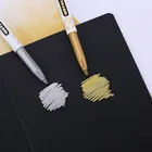 Металлическая ручка золотого и серебряного цветов, водонепроницаемая ручка, DIY эпоксидная смола, форма, водостойкая, Перманентная краска, художественное украшение
