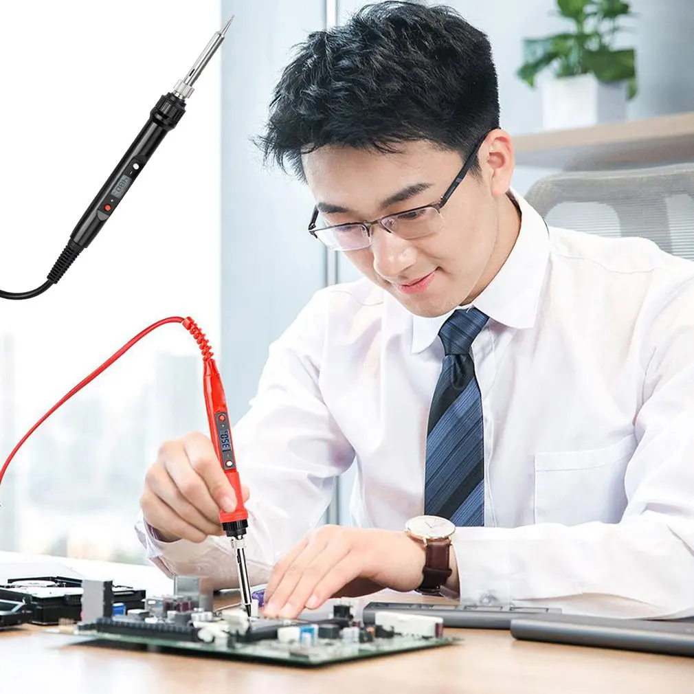 

LCD Constant Temperature Electric Soldering Iron High Power Electric Soldering Iron Set Portable Welding Pen