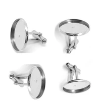 beadsnice wholesale cufflink blanks top unique round bezel settings brass personalized mens base 8898smt4 supplies