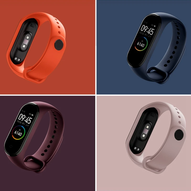 Официальный Xiaomi Mi-браслет, 3 ремешка, силиконовый универсальный браслет, Xiaomi Mi-браслет, 4 ремешка, аксессуары для умных часов