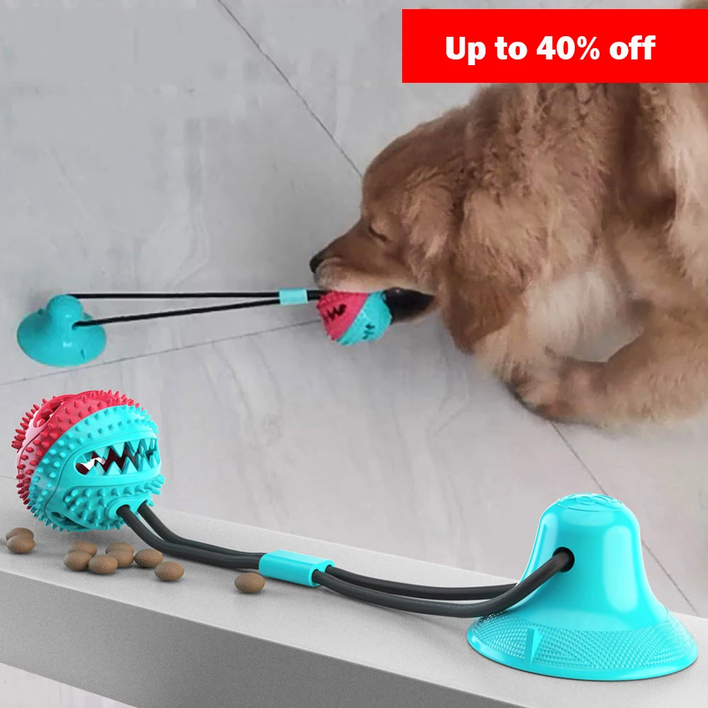 Игрушки для собак силиконовые чашки всасывания игрушки шарик игрушка питомцев